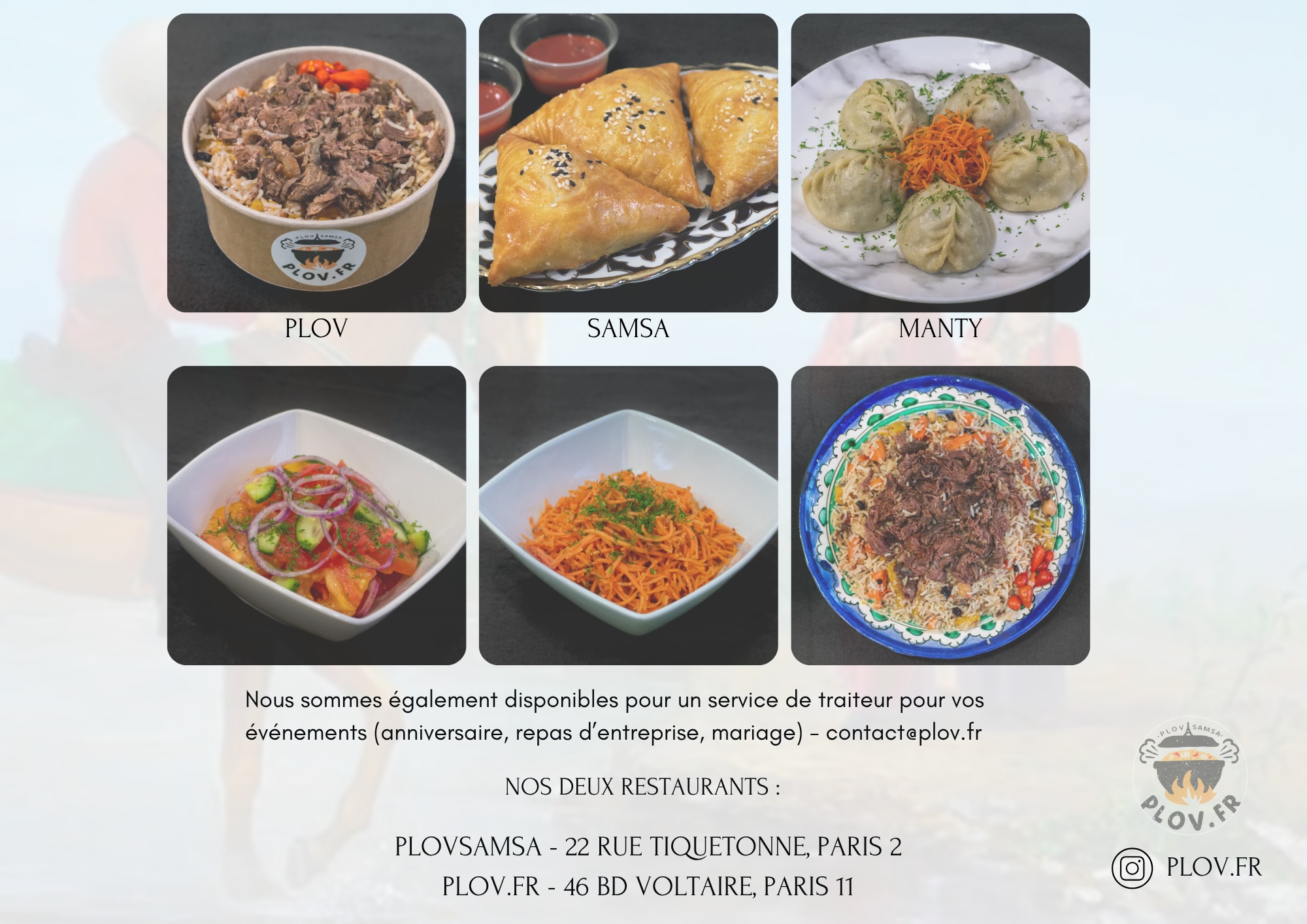 Menu Voltaire — Boissons & desserts